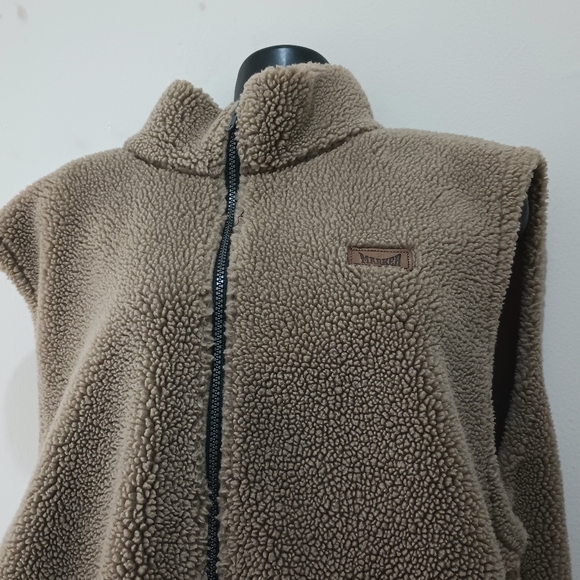 Marker Women's Tan Teddy Vest Fully Zipper Size XXLarge - Picture 5 of 12